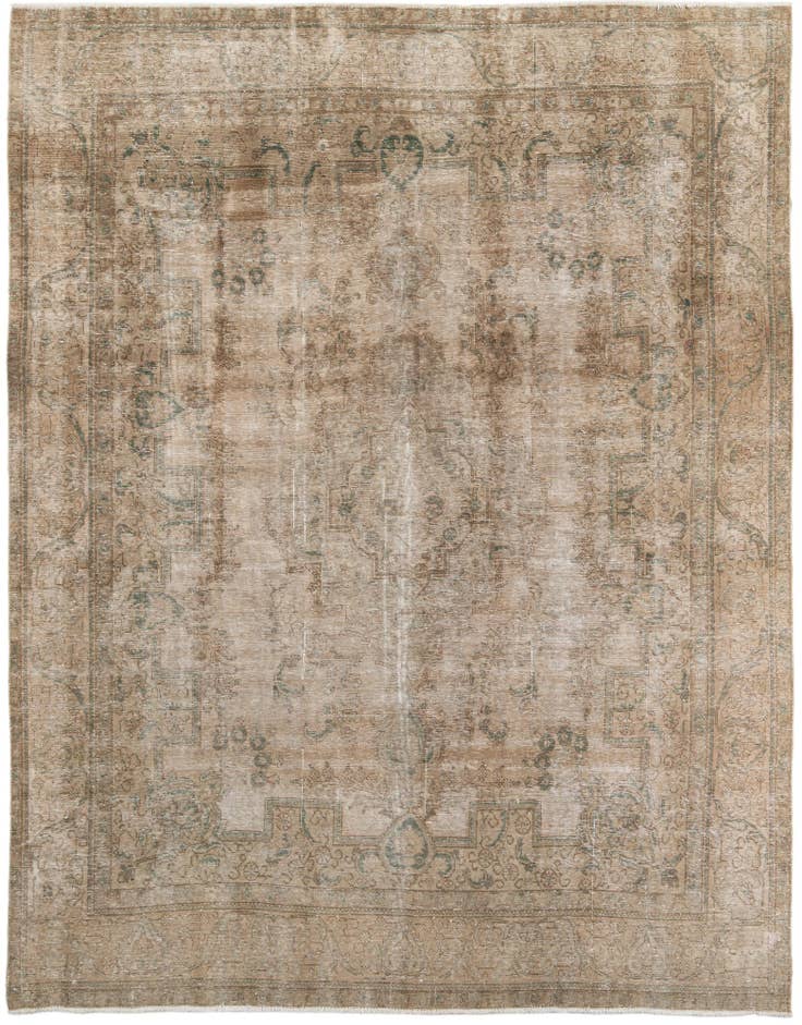 Detail image of 9' 8 x 12' 7 Hand Knotted Ultra Vintage Persian Wool Rug