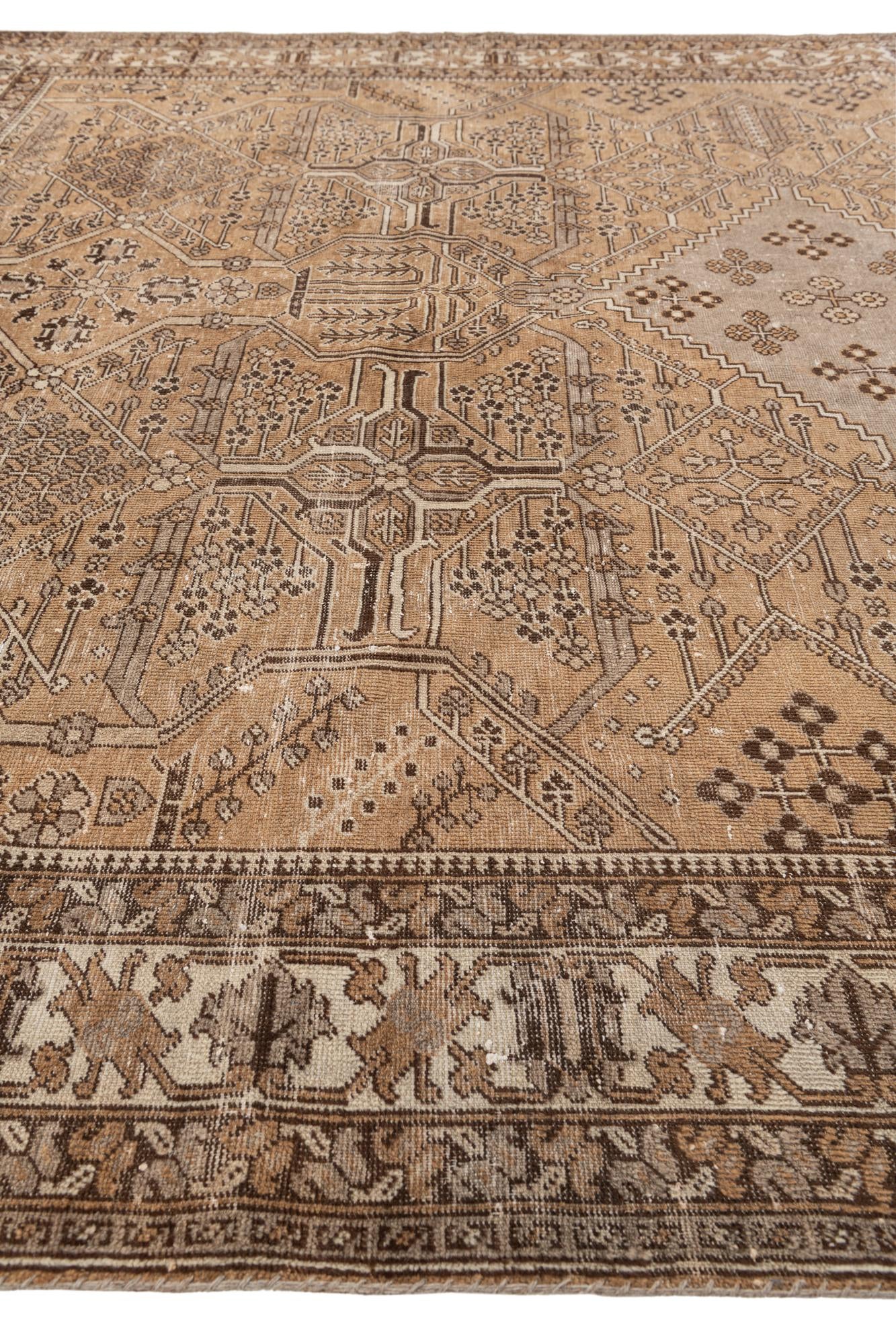 8' 7 x 12' 2 Hand Knotted Ultra Vintage Persian Wool Rug