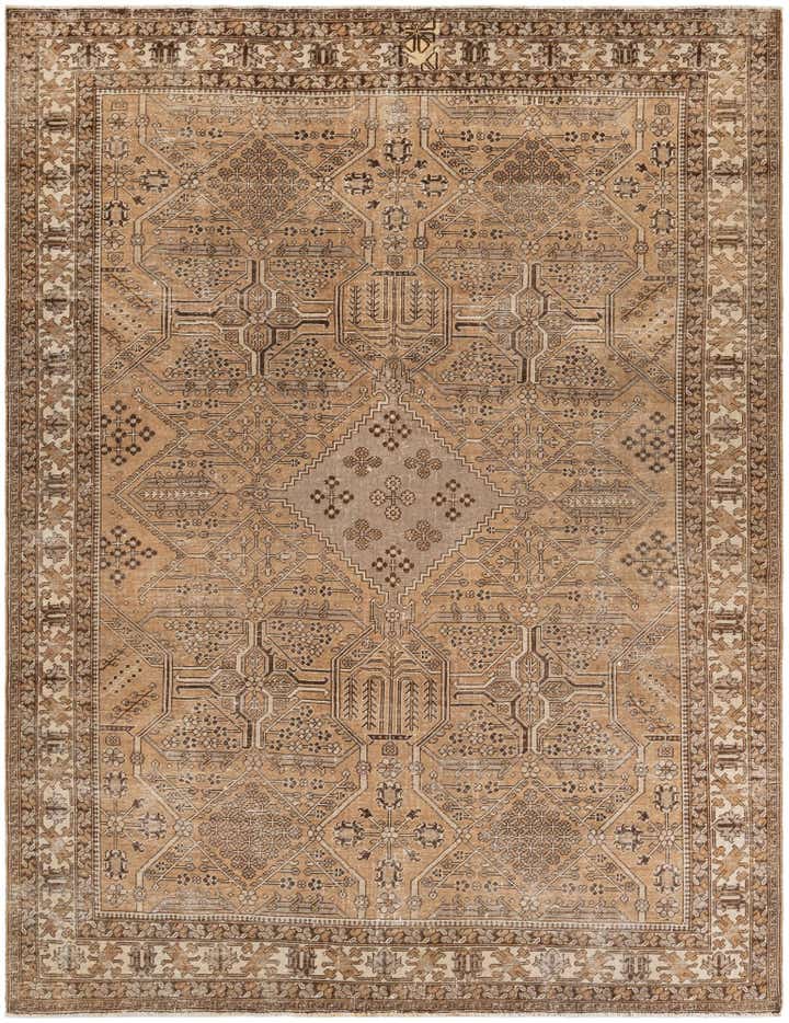 8' 7 x 12' 2 Hand Knotted Ultra Vintage Persian Wool Rug