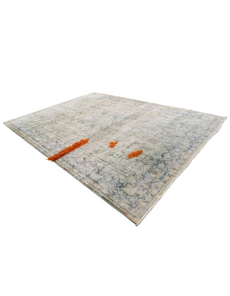 Detail image of 9' 10 x 13' Hand Knotted Ultra Vintage Persian Wool Rug