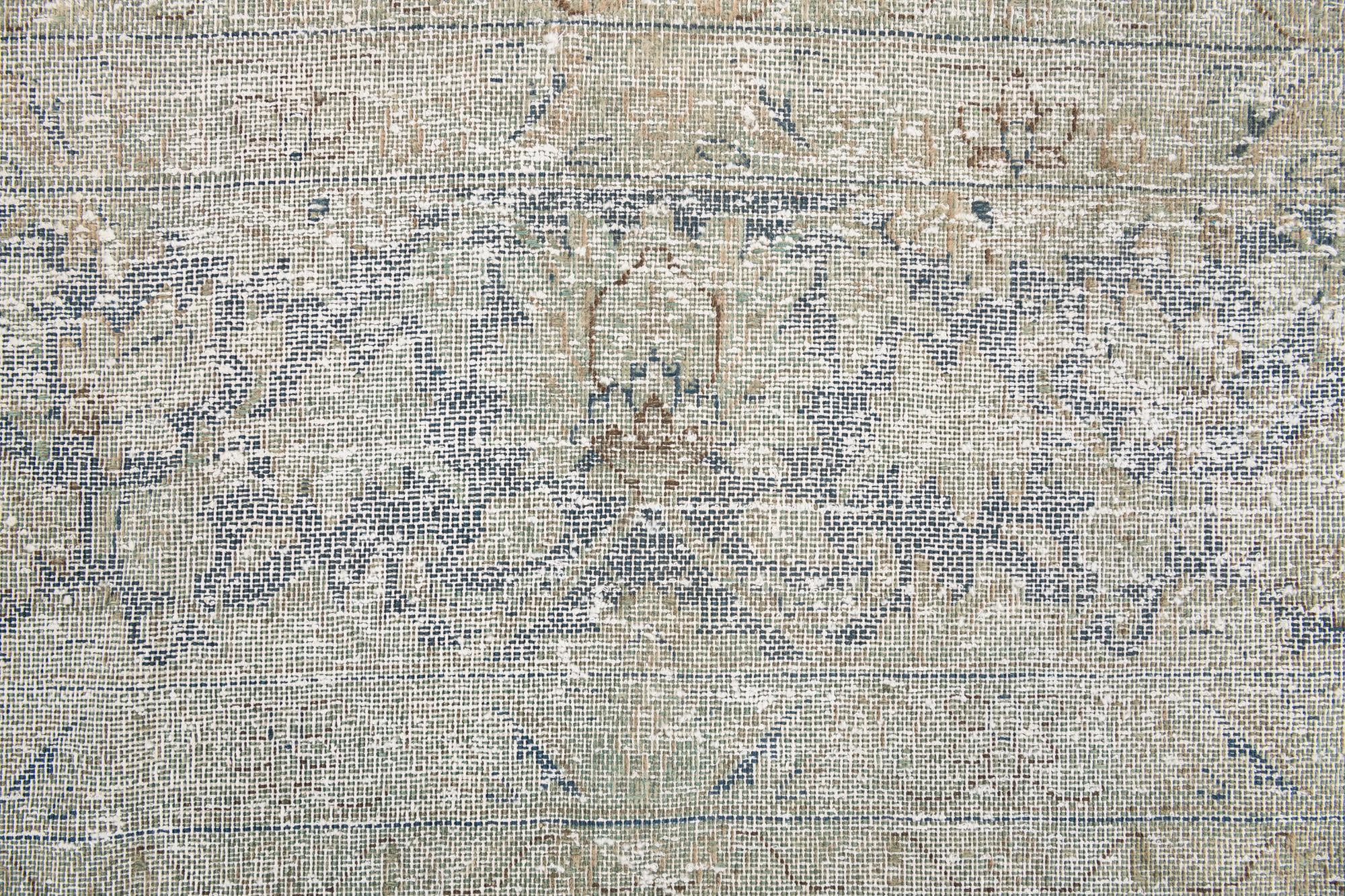 9' 10 x 13' Hand Knotted Ultra Vintage Persian Wool Rug