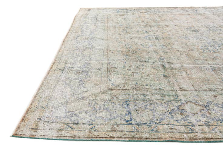 Detail image of 9' 10 x 13' Hand Knotted Ultra Vintage Persian Wool Rug