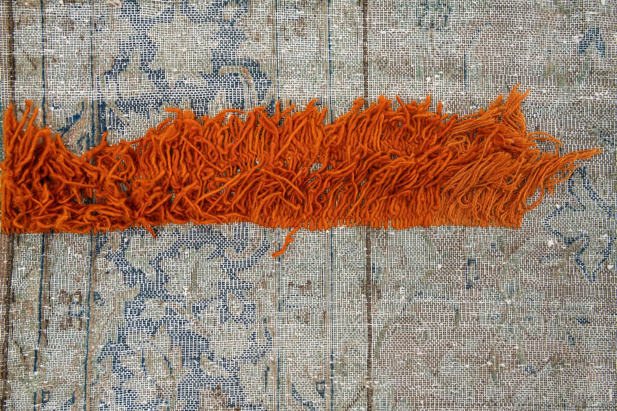 9' 10 x 13' Hand Knotted Ultra Vintage Persian Wool Rug