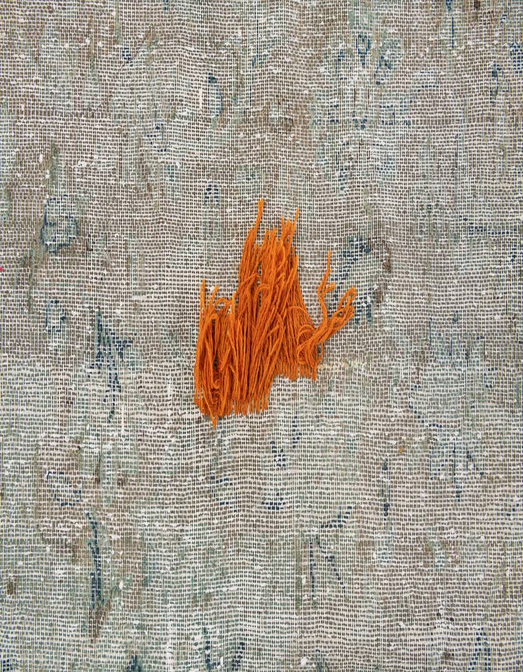 Detail image of 9' 10 x 13'  Hand Knotted Ultra Vintage Persian Wool Rug