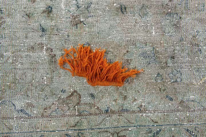 9' 10 x 13' Hand Knotted Ultra Vintage Persian Wool Rug