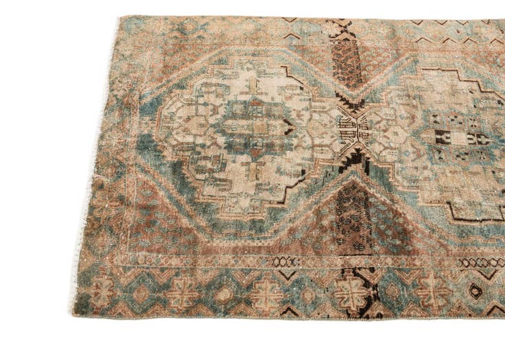 Detail image of 3' 8 x 5' Hand Knotted Ultra Vintage Persian Wool Rug