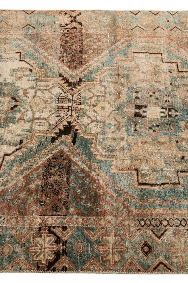 Detail image of 3' 8 x 5' Hand Knotted Ultra Vintage Persian Wool Rug