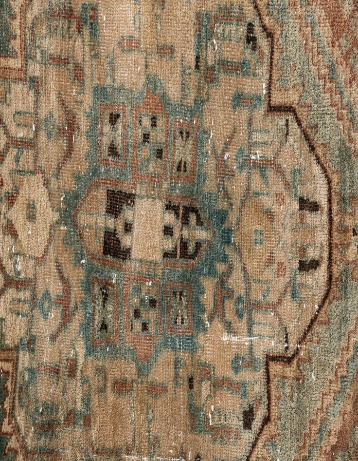 Detail image of 3' 8 x 5'  Hand Knotted Ultra Vintage Persian Wool Rug