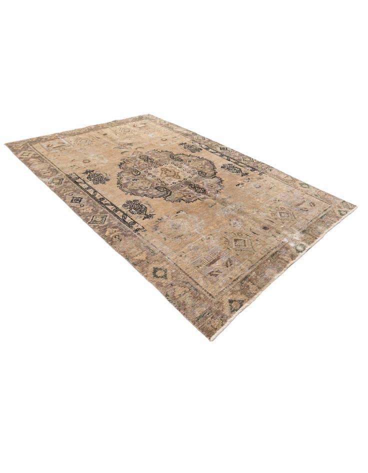 Detail image of 6' x 8' 9 Hand Knotted Ultra Vintage Persian Wool Rug