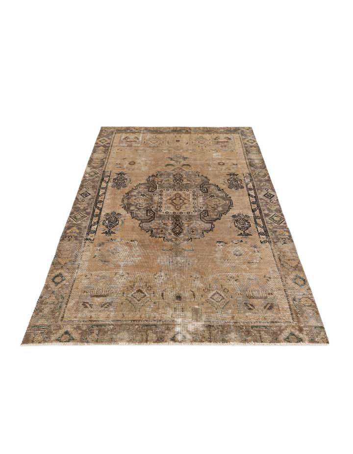 6' x 8' 9 Hand Knotted Ultra Vintage Persian Wool Rug