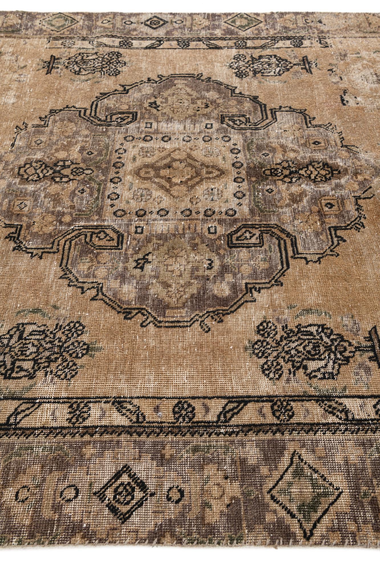 6' x 8' 9 Hand Knotted Ultra Vintage Persian Wool Rug