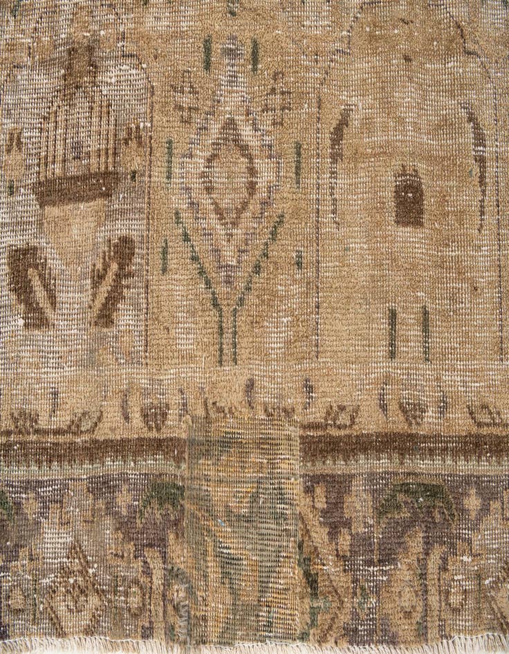 Detail image of 6' x 8' 9  Hand Knotted Ultra Vintage Persian Wool Rug
