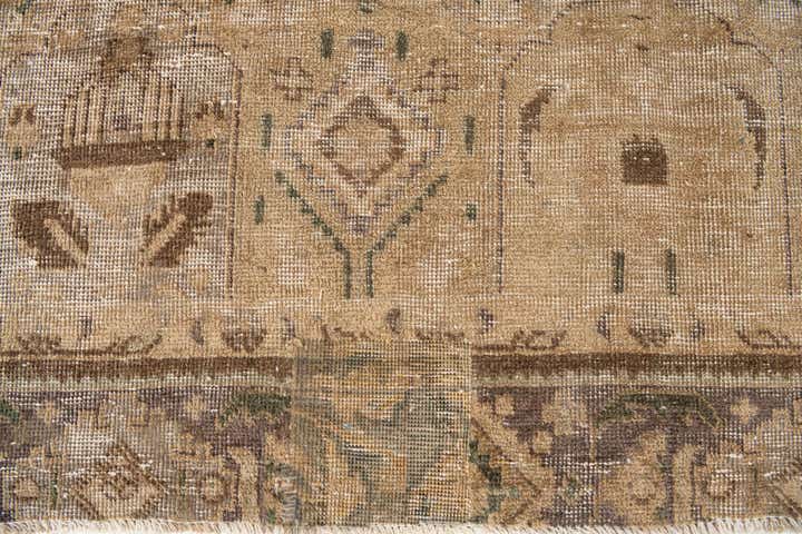 6' x 8' 9 Hand Knotted Ultra Vintage Persian Wool Rug