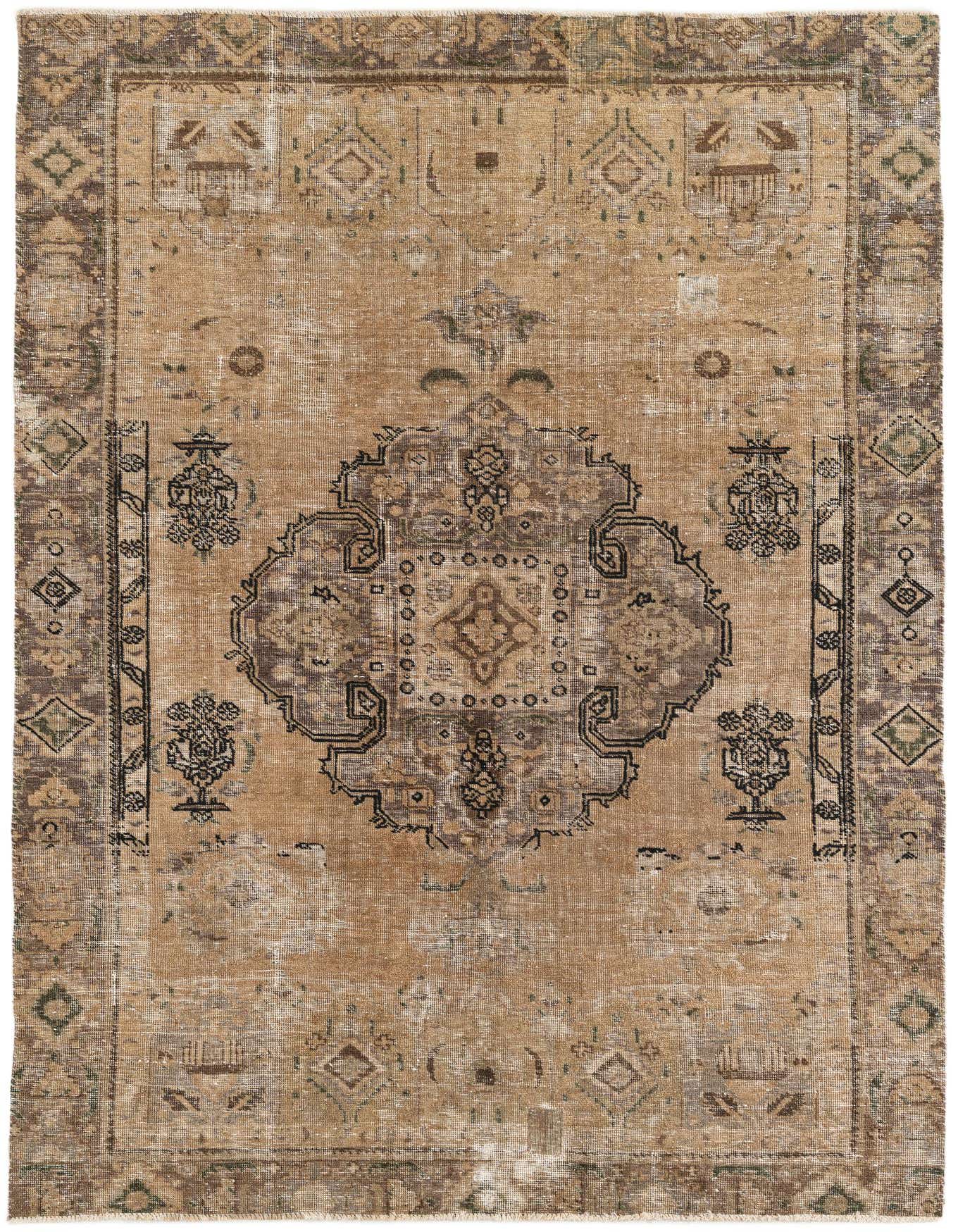 Primary image 6' x 8' 9  Hand Knotted Ultra Vintage Persian Wool Rug