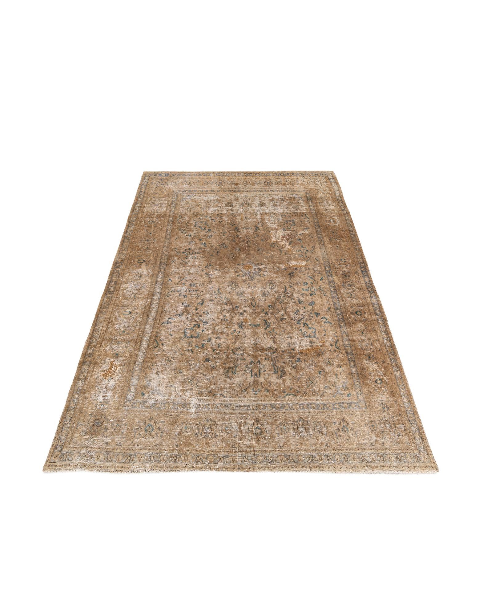 6' x 9' 3 Hand Knotted Ultra Vintage Persian Wool Rug