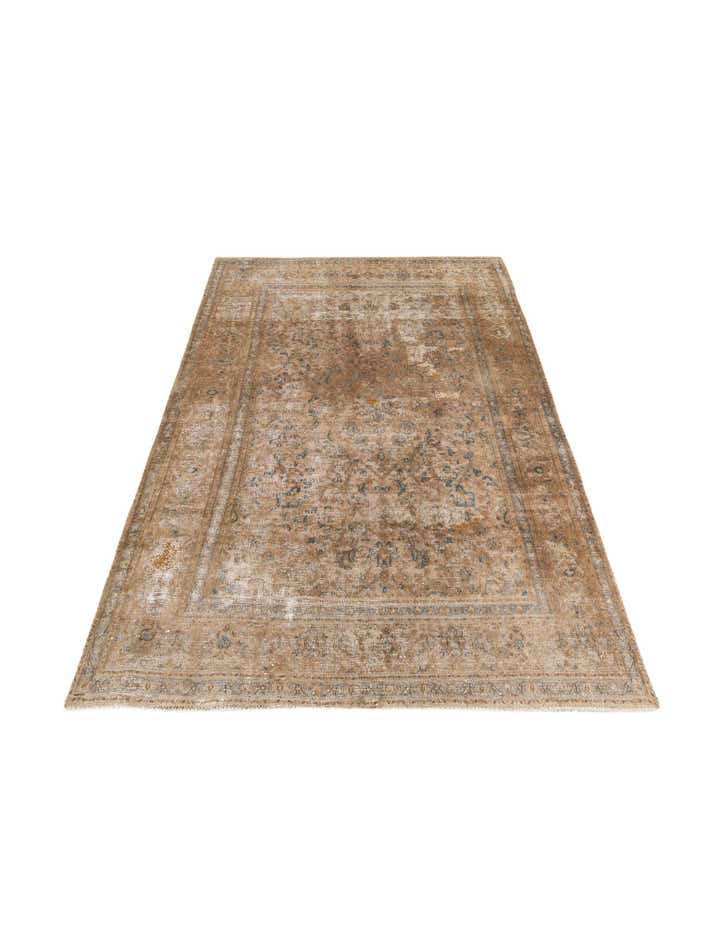 6' x 9' 3 Hand Knotted Ultra Vintage Persian Wool Rug
