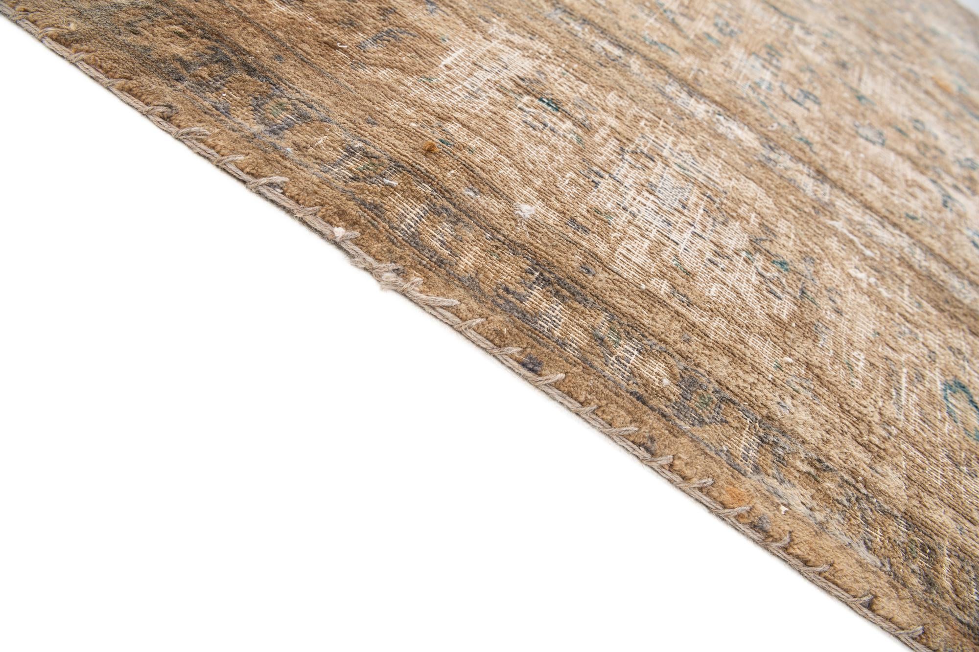6' x 9' 3 Hand Knotted Ultra Vintage Persian Wool Rug