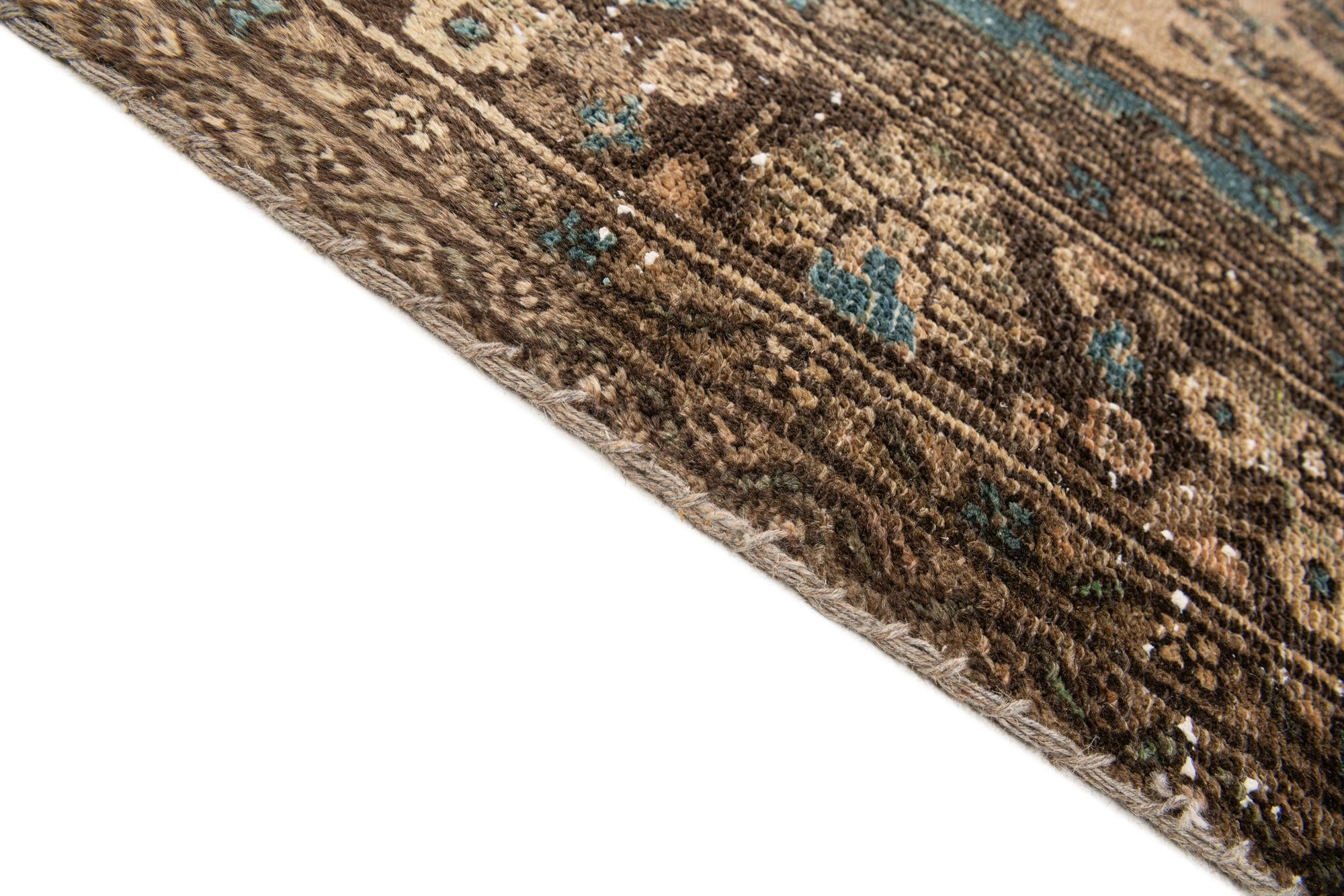6' 10 x 9' 7 Hand Knotted Ultra Vintage Persian Wool Rug