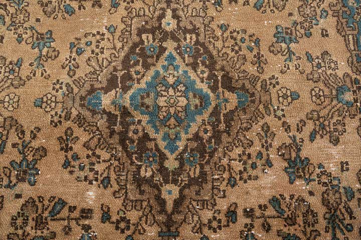 6' 10 x 9' 7 Hand Knotted Ultra Vintage Persian Wool Rug