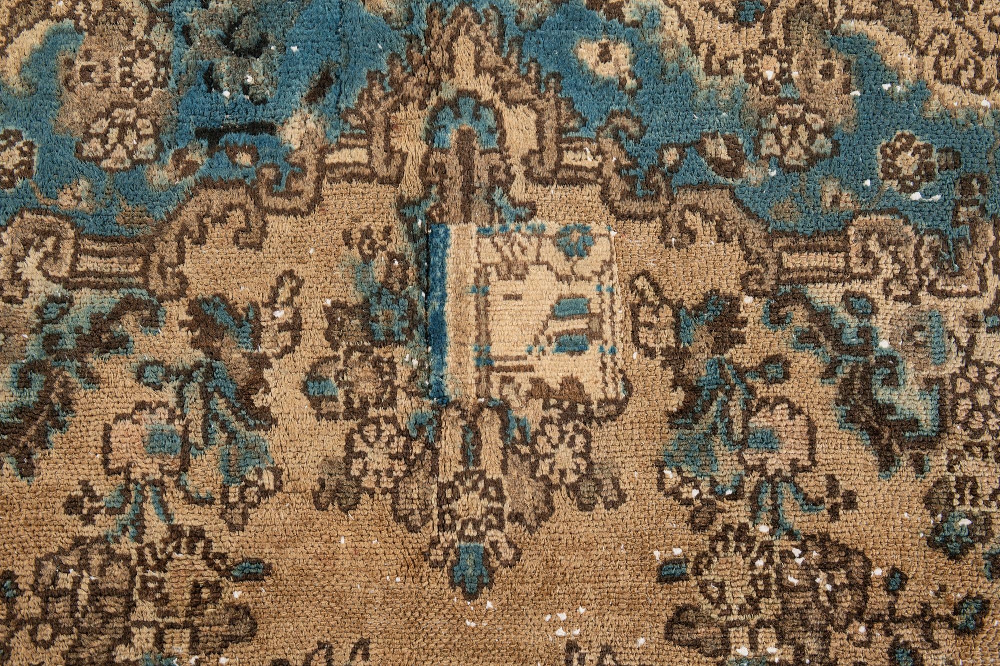 6' 10 x 9' 7 Hand Knotted Ultra Vintage Persian Wool Rug