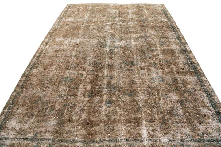 7' x 9' 10 Hand Knotted Ultra Vintage Persian Wool Rug