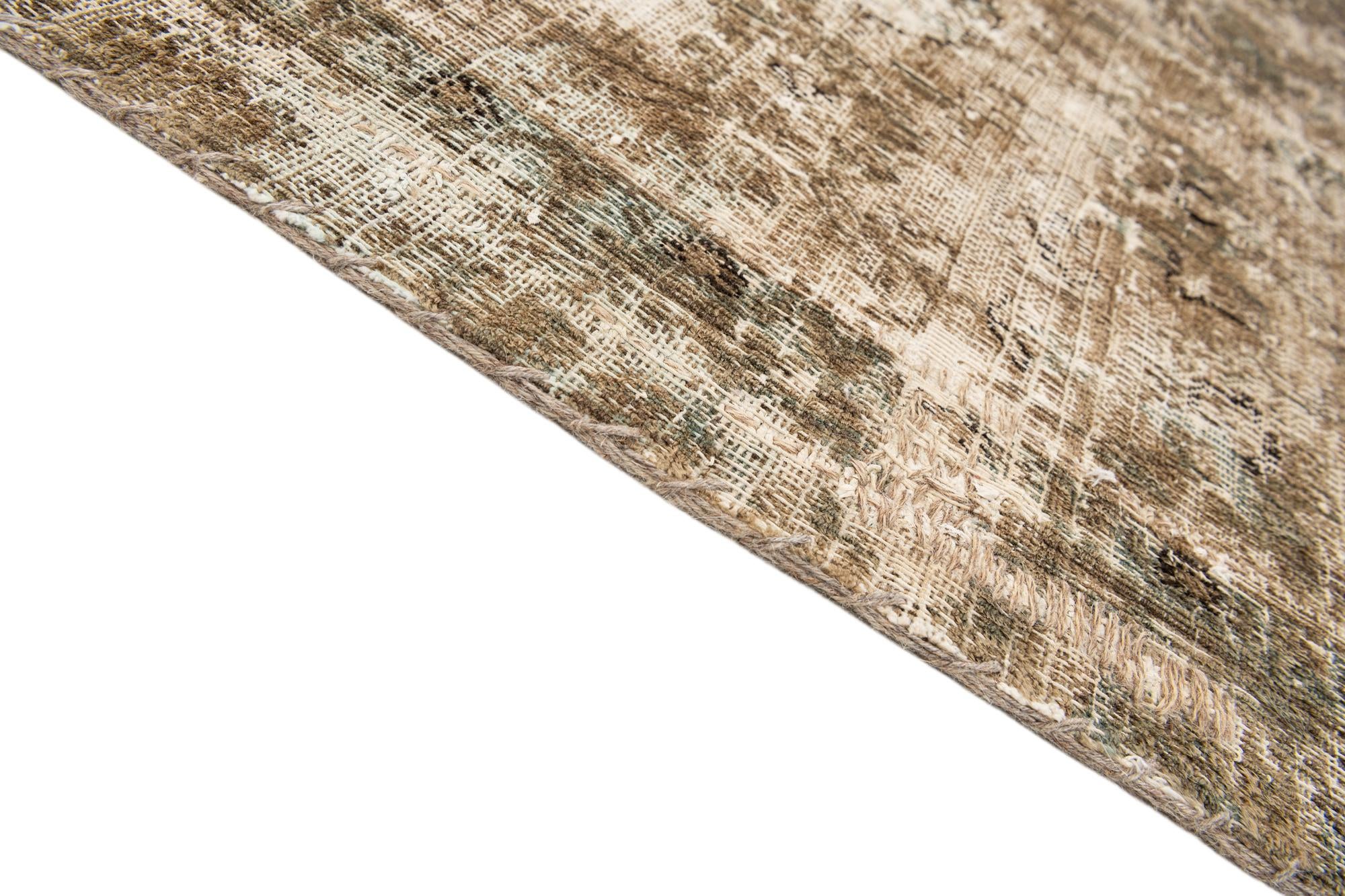 7' x 9' 10 Hand Knotted Ultra Vintage Persian Wool Rug