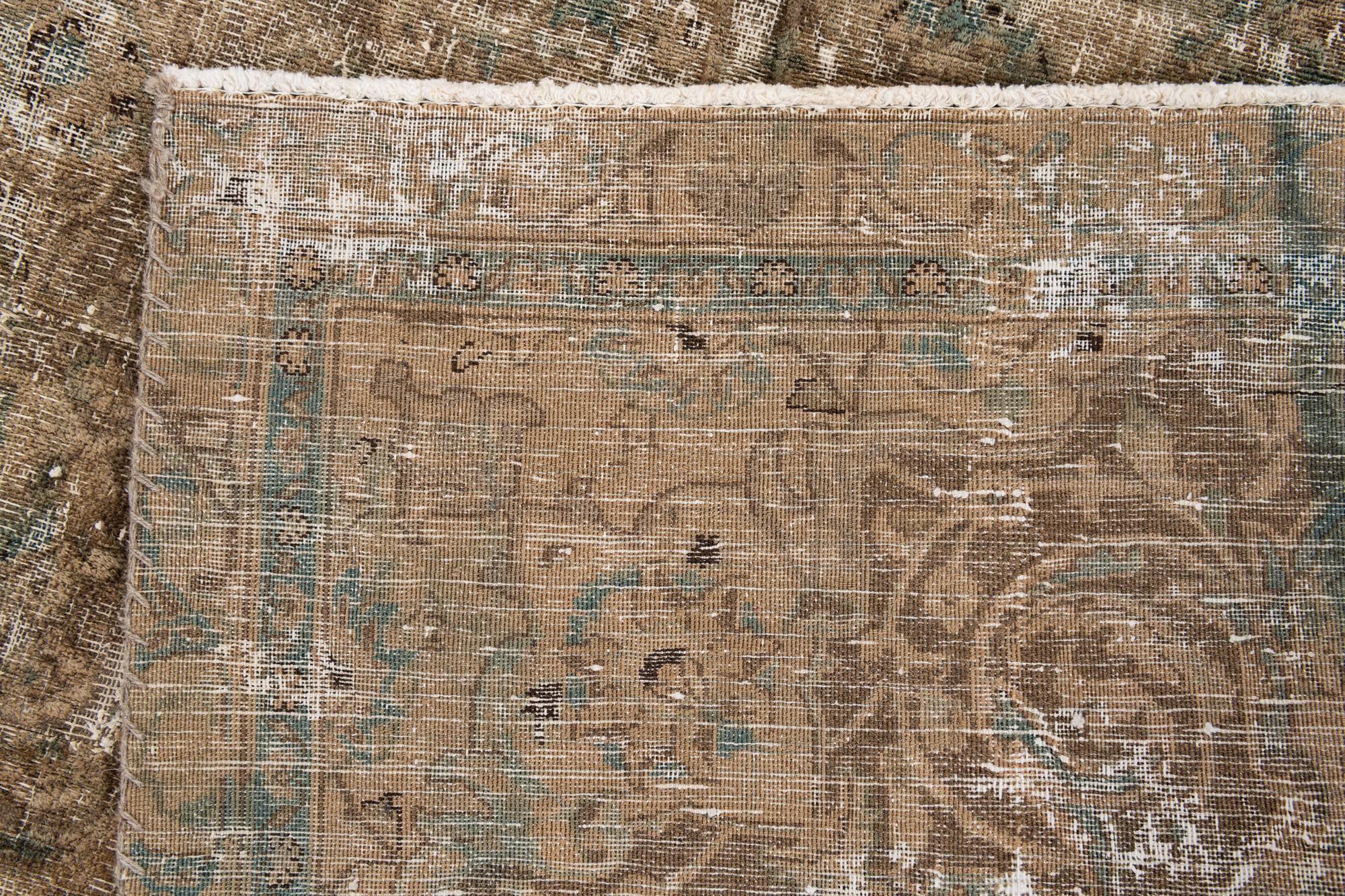 7' x 9' 10 Hand Knotted Ultra Vintage Persian Wool Rug