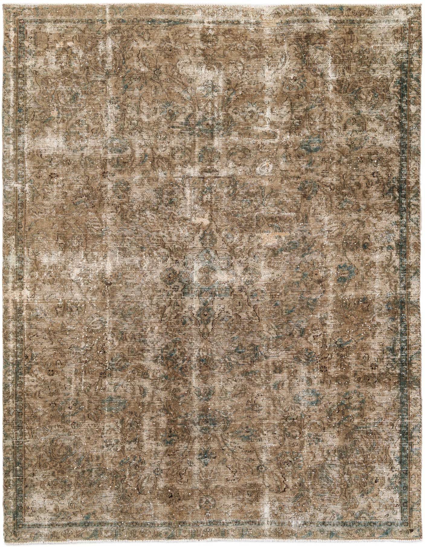 Primary image 7' x 9' 10  Hand Knotted Ultra Vintage Persian Wool Rug