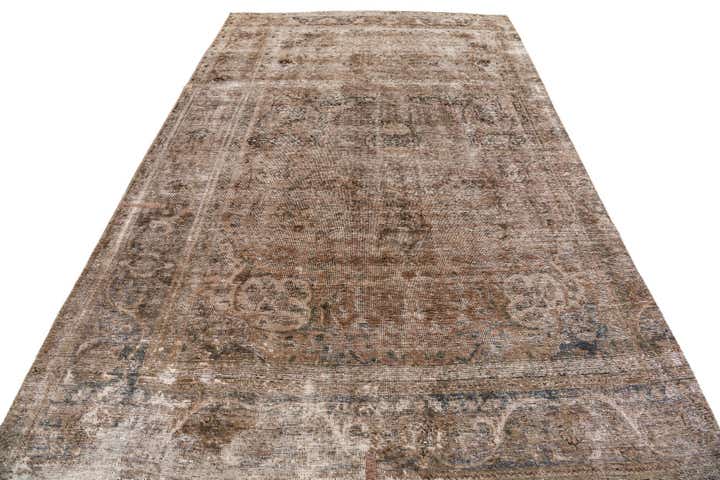 6' 3 x 10' 1 Hand Knotted Ultra Vintage Persian Wool Rug