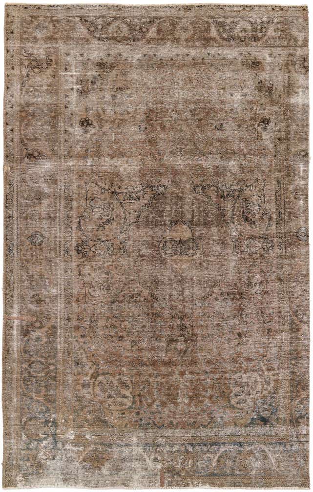 6' 3 x 10' 1 Hand Knotted Ultra Vintage Persian Wool Rug