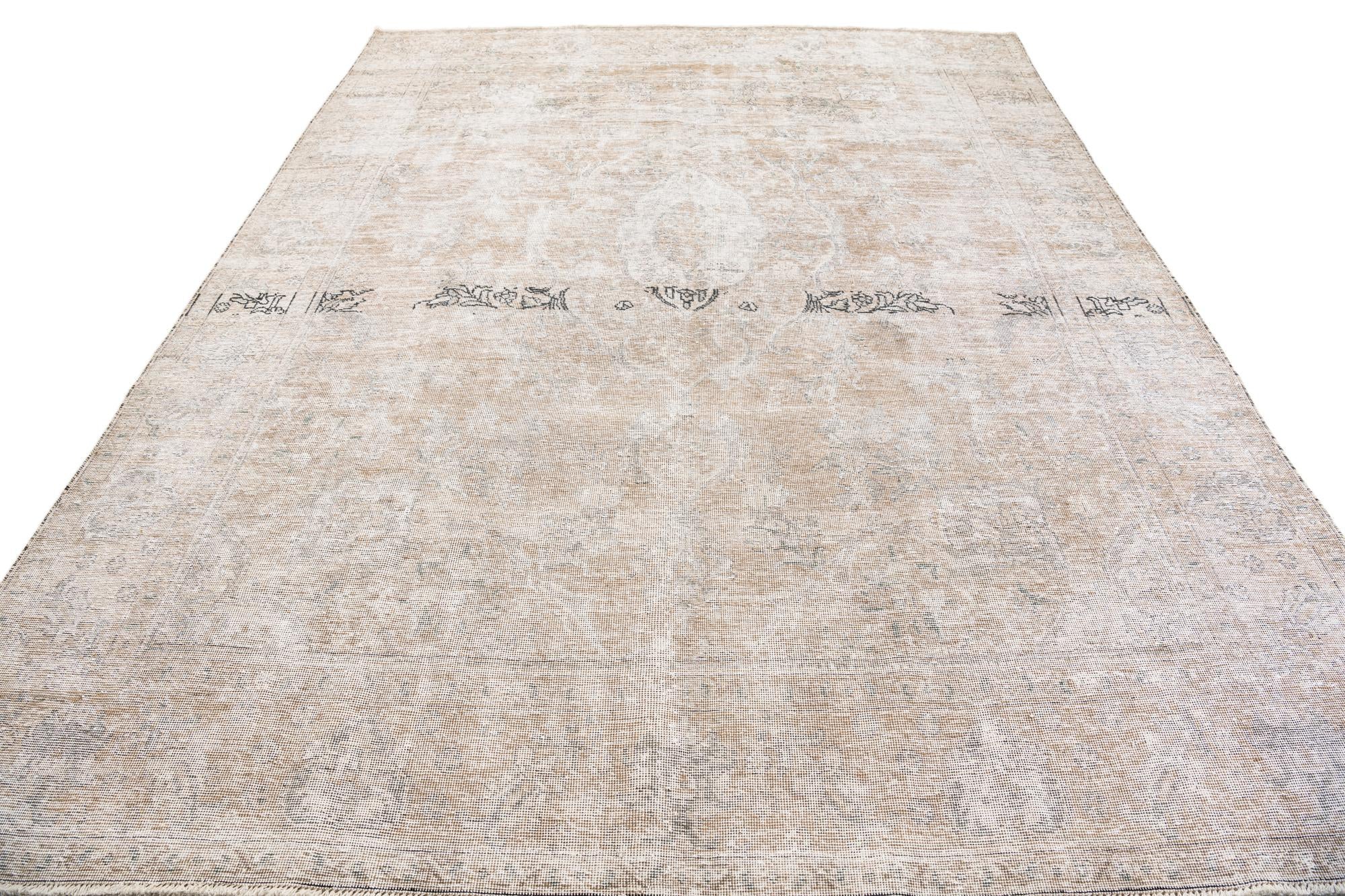 8' 3 x 10' 10 Hand Knotted Ultra Vintage Persian Wool Rug