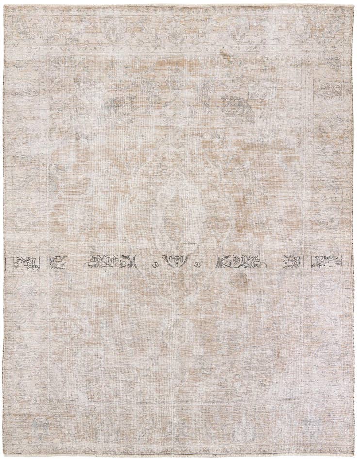 Detail image of 8' 3 x 10' 10 Hand Knotted Ultra Vintage Persian Wool Rug