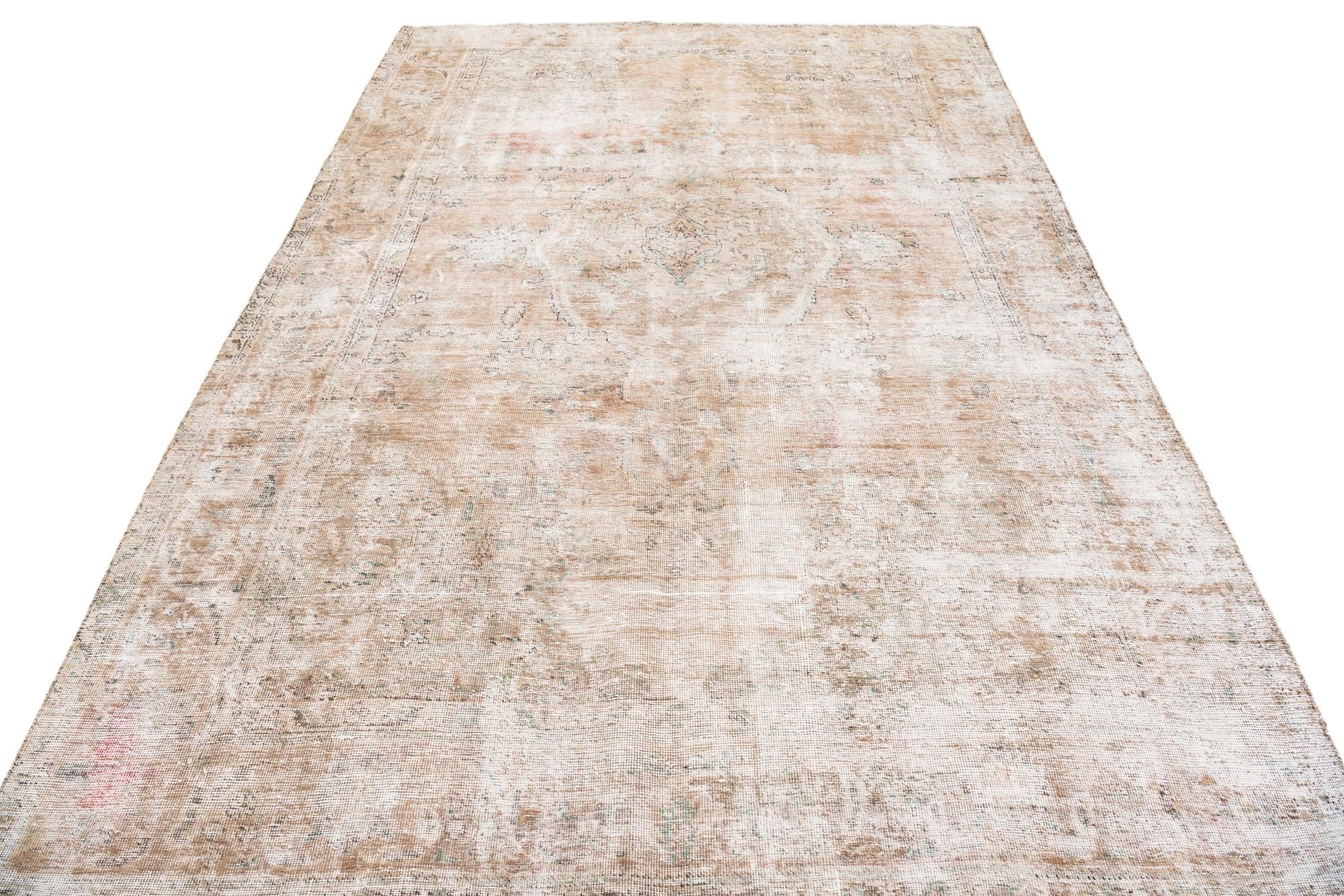 6' 6 x 9' 6 Hand Knotted Ultra Vintage Persian Wool Rug