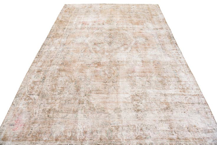 Detail image of 6' 6 x 9' 6 Hand Knotted Ultra Vintage Persian Wool Rug