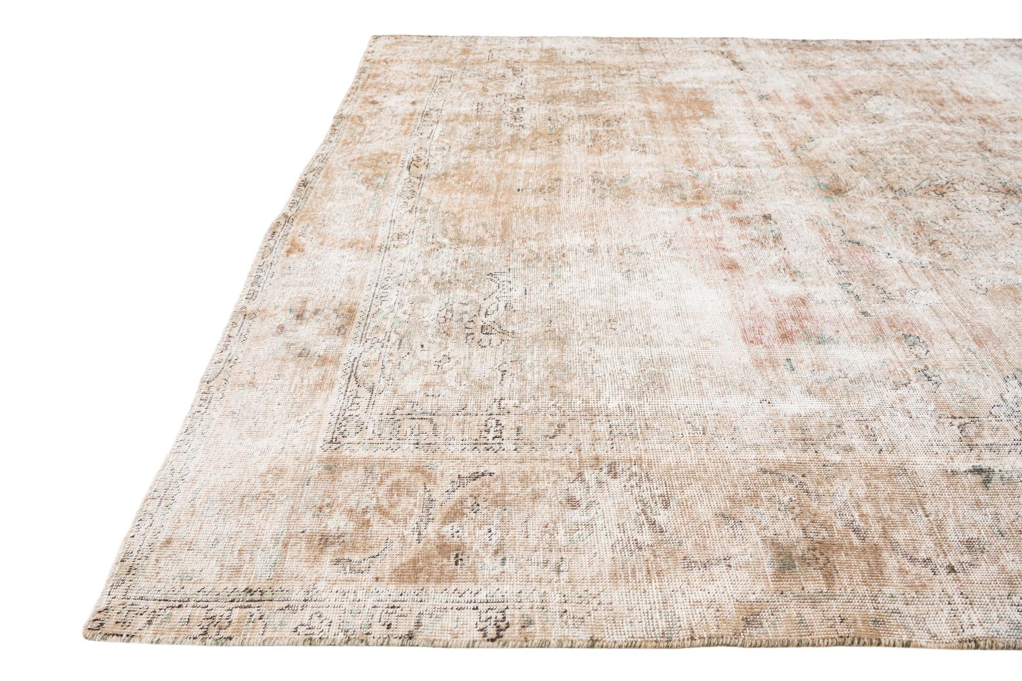 6' 6 x 9' 6 Hand Knotted Ultra Vintage Persian Wool Rug