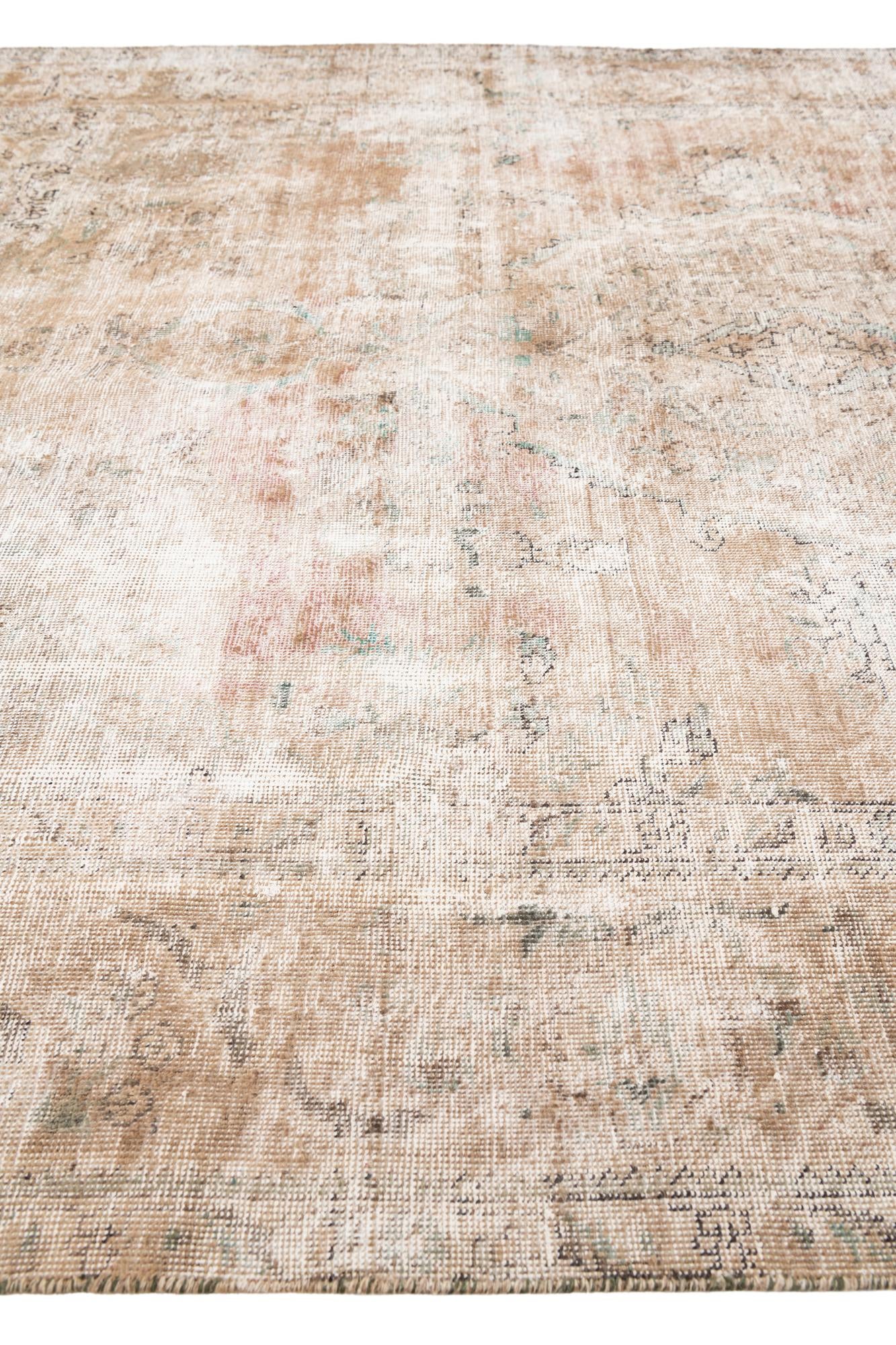 6' 6 x 9' 6 Hand Knotted Ultra Vintage Persian Wool Rug