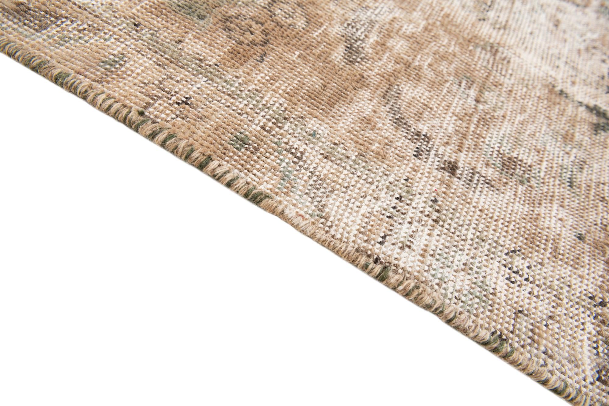 6' 6 x 9' 6 Hand Knotted Ultra Vintage Persian Wool Rug