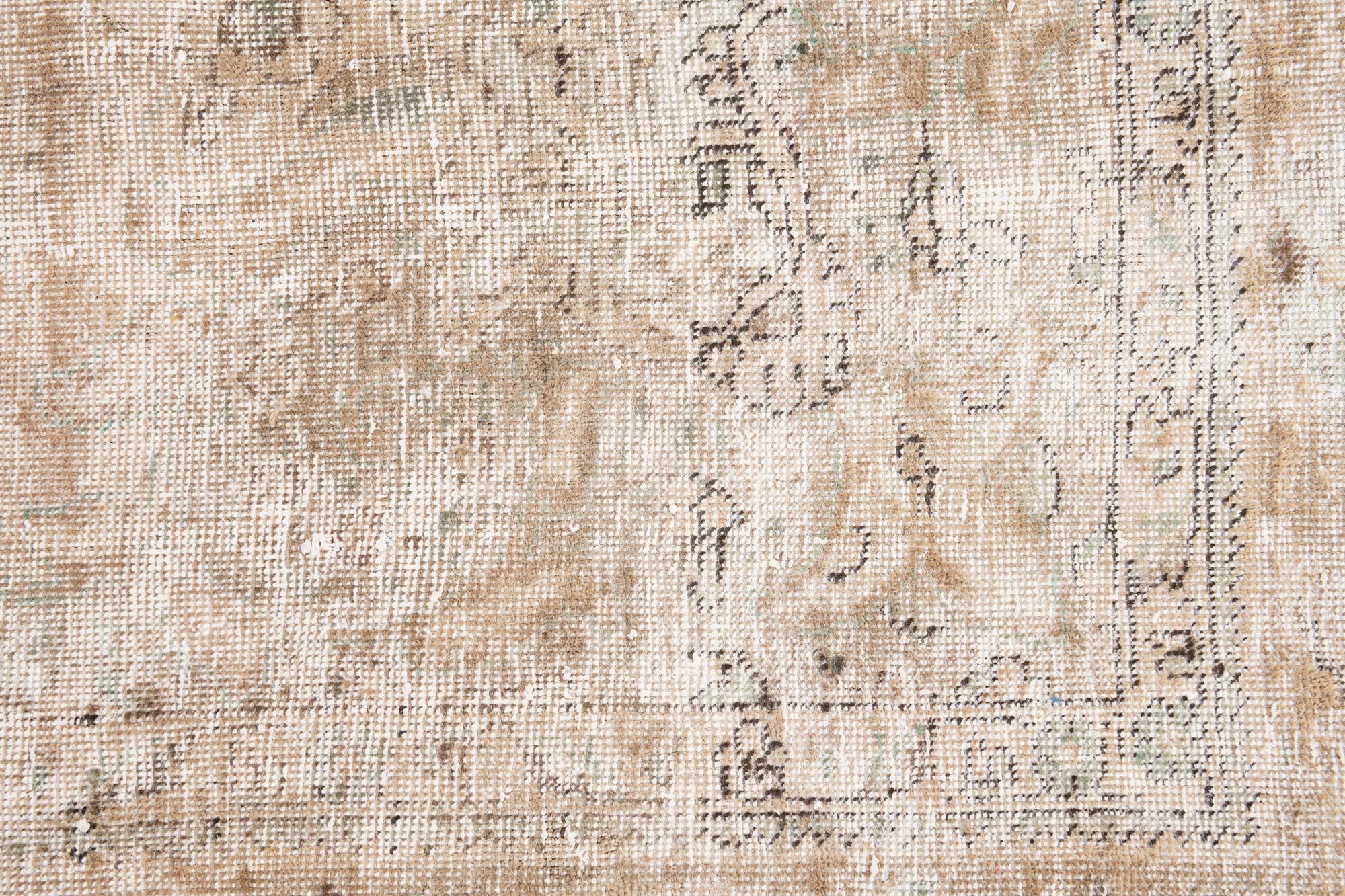 6' 6 x 9' 6 Hand Knotted Ultra Vintage Persian Wool Rug