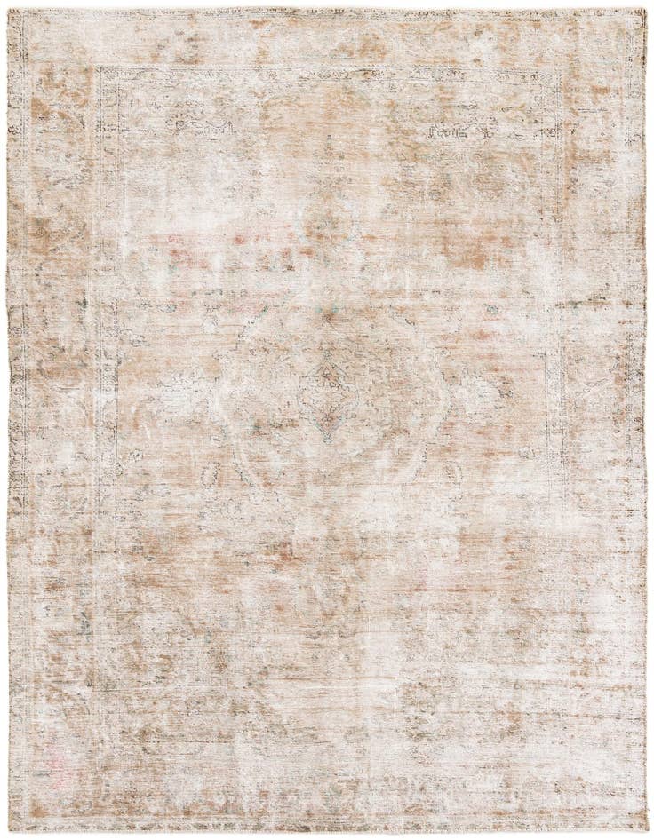 Detail image of 6' 6 x 9' 6 Hand Knotted Ultra Vintage Persian Wool Rug