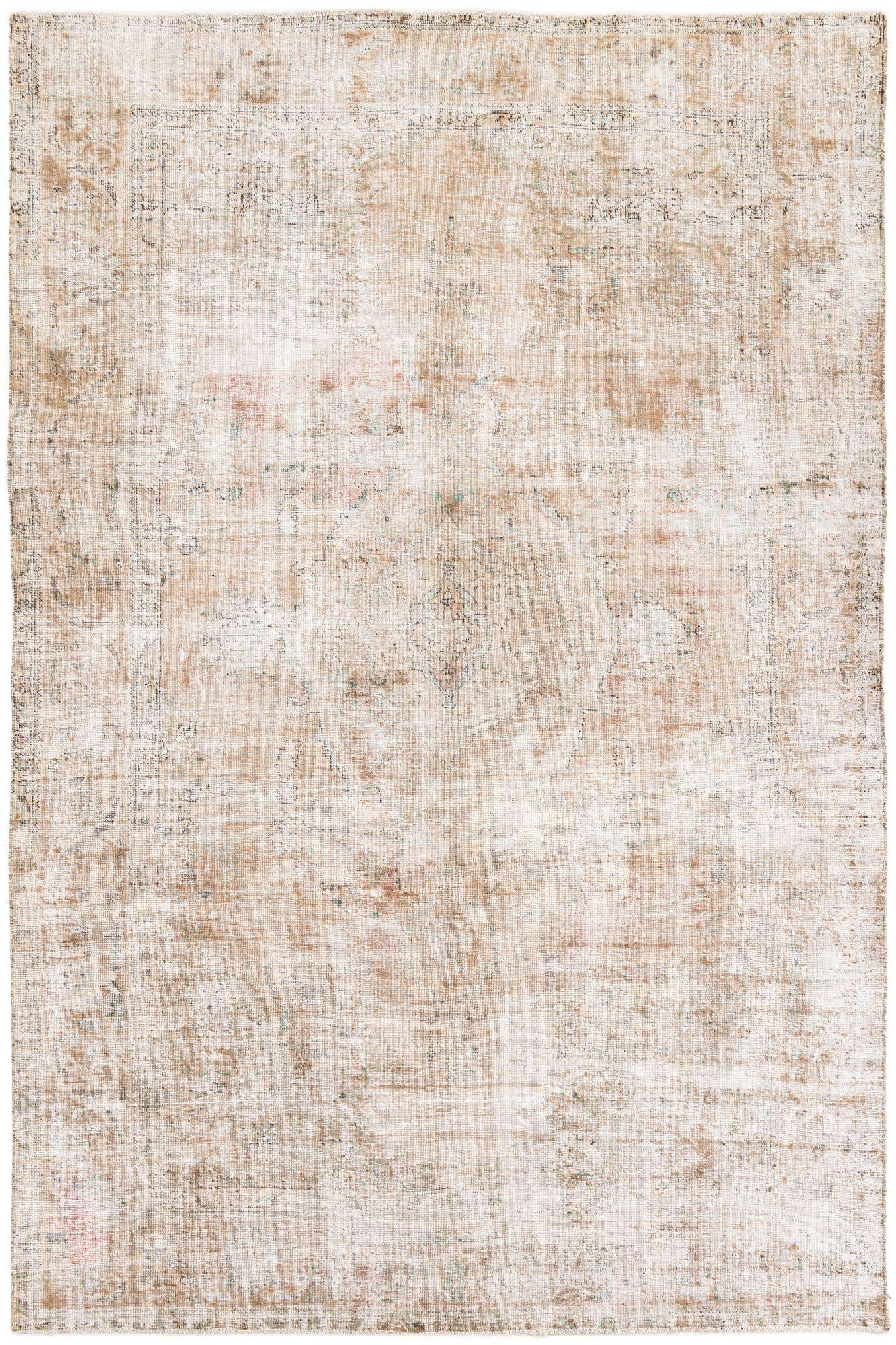 6' 6 x 9' 6 Hand Knotted Ultra Vintage Persian Wool Rug