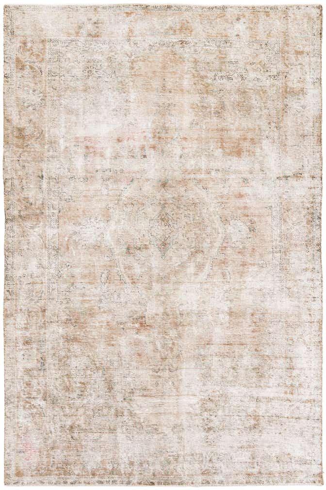 6' 6 x 9' 6 Hand Knotted Ultra Vintage Persian Wool Rug