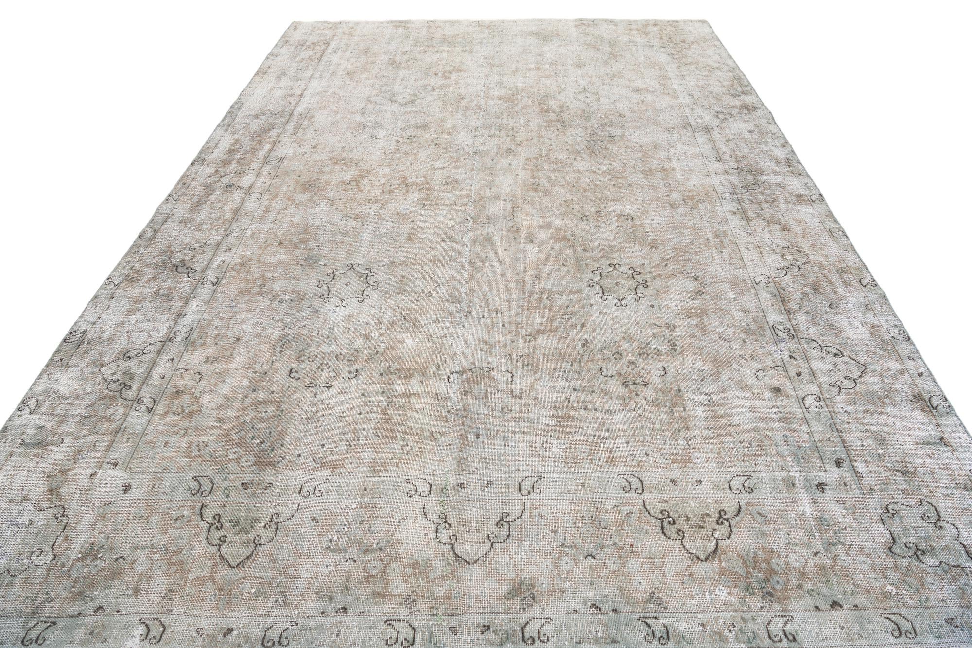 7' 7 x 11' Hand Knotted Ultra Vintage Persian Wool Rug