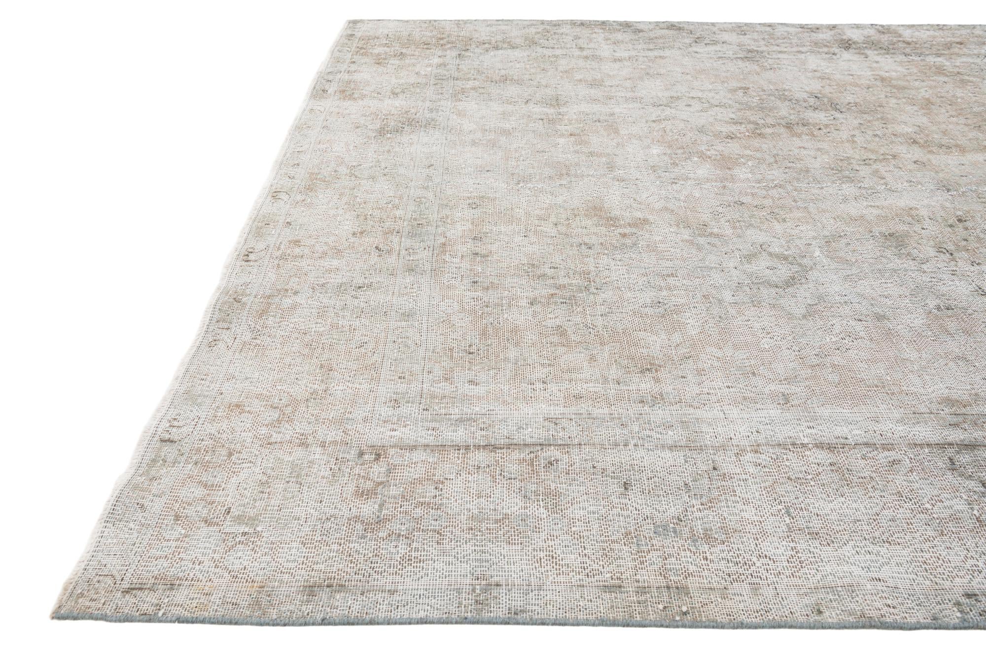 7' 7 x 11' Hand Knotted Ultra Vintage Persian Wool Rug