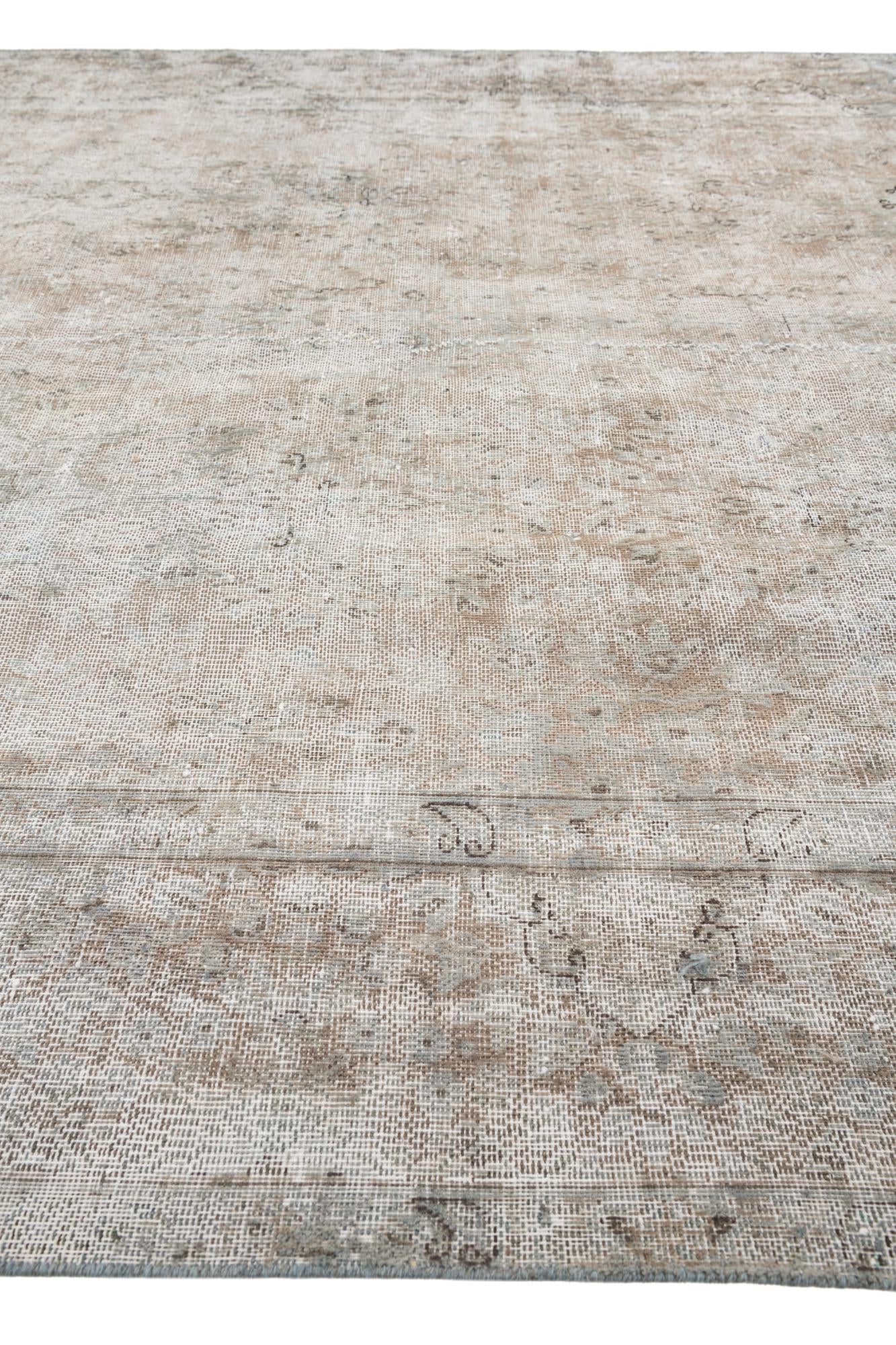 7' 7 x 11' Hand Knotted Ultra Vintage Persian Wool Rug