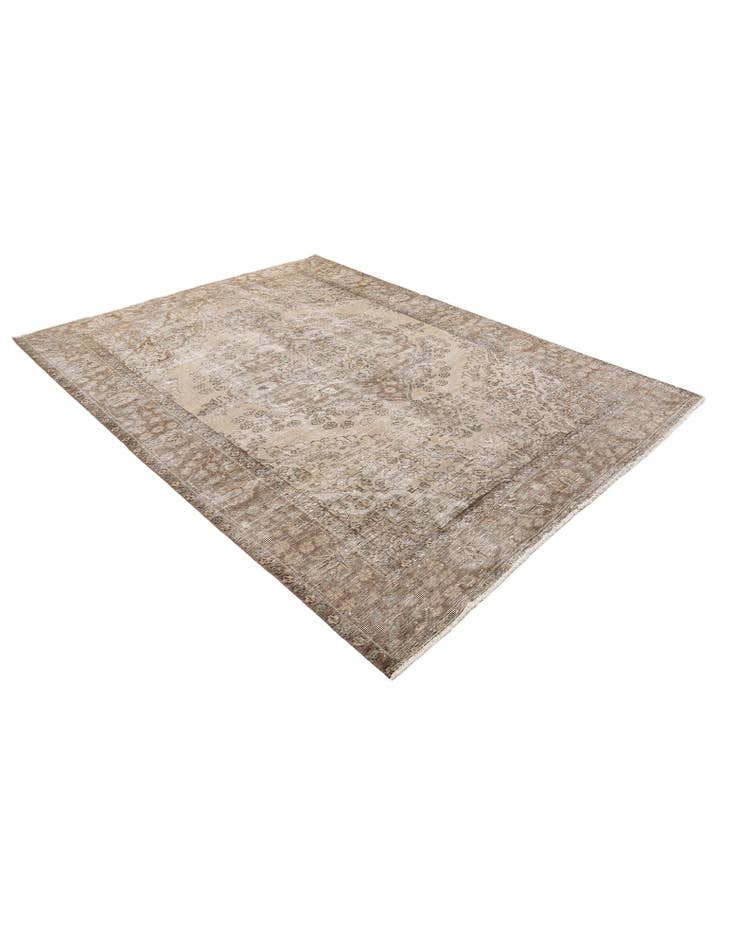 Detail image of 6' 7 x 8' 10 Hand Knotted Ultra Vintage Persian Wool Rug