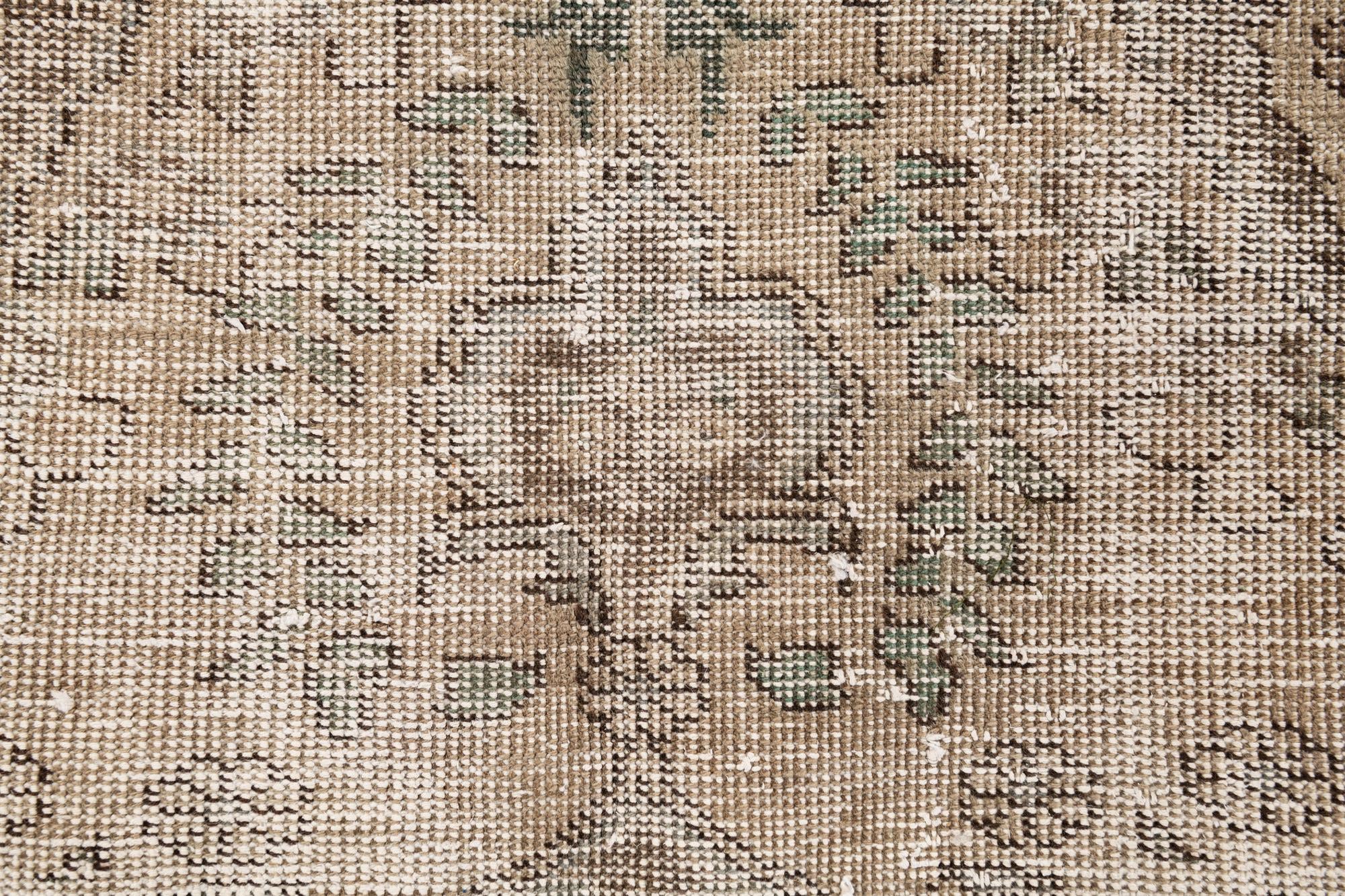 6' 7 x 8' 10 Hand Knotted Ultra Vintage Persian Wool Rug