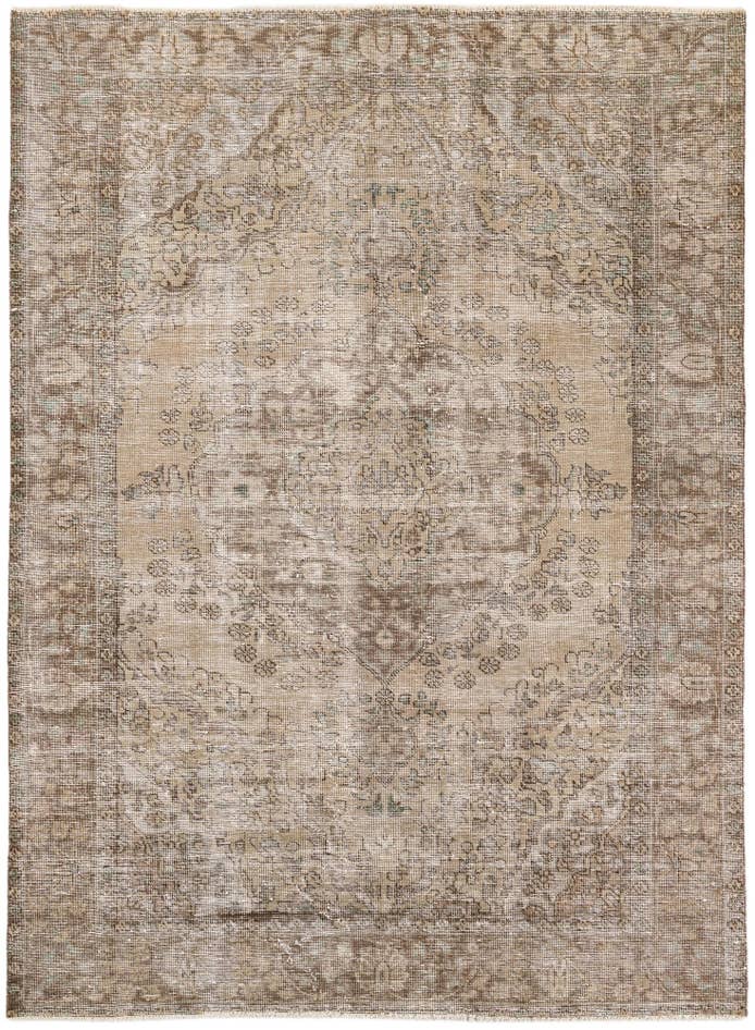 Detail image of 6' 7 x 8' 10 Hand Knotted Ultra Vintage Persian Wool Rug