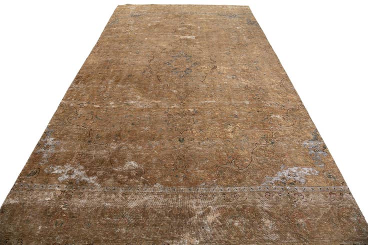 Detail image of 6' 9 x 12' 4 Hand Knotted Ultra Vintage Persian Wool Rug