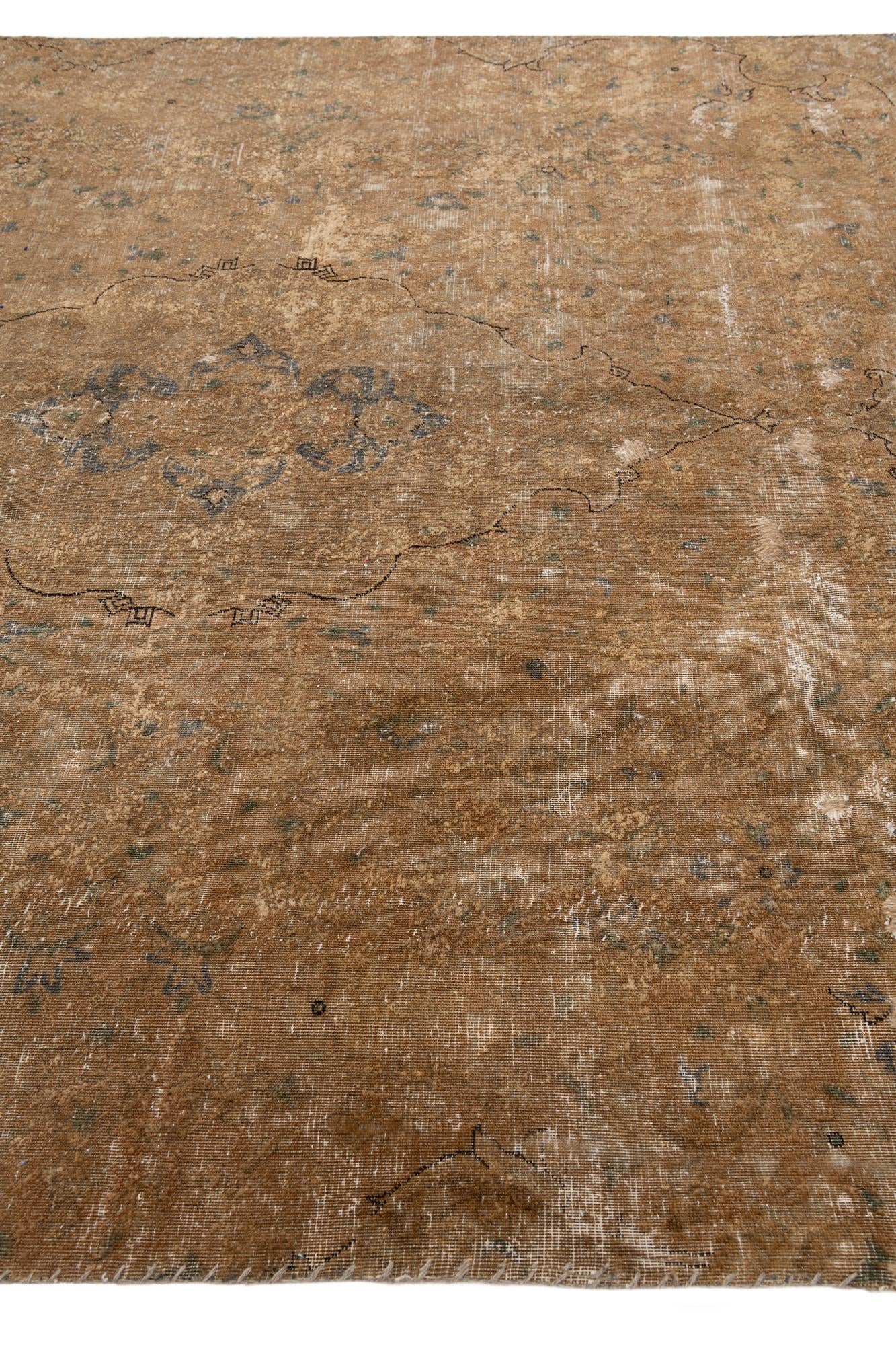 6' 9 x 12' 4 Hand Knotted Ultra Vintage Persian Wool Rug
