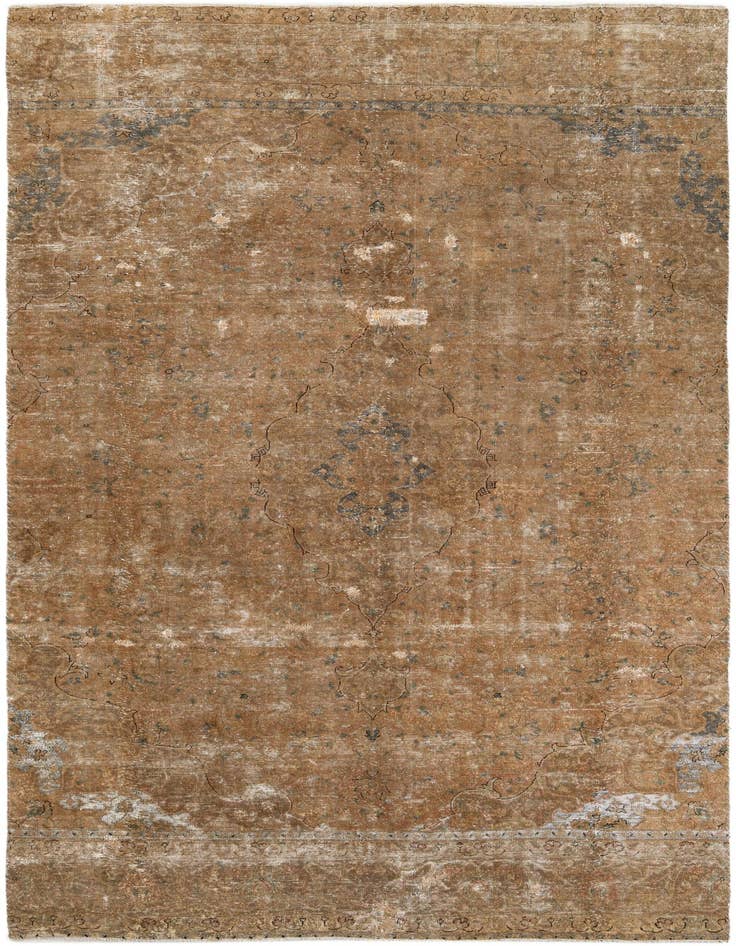 Detail image of 6' 9 x 12' 4 Hand Knotted Ultra Vintage Persian Wool Rug